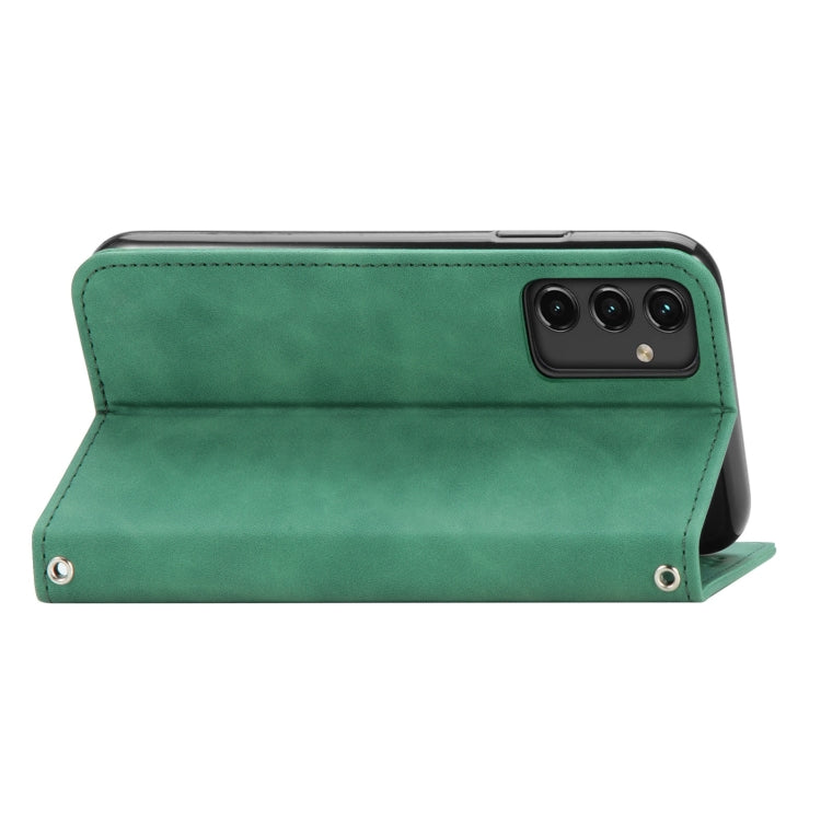 For Samsung Galaxy A14 5G Retro Skin Feel Magnetic Leather Phone Case(Green) - free shipping - PMC TechLife - Order now!