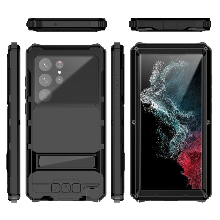 For Samsung Galaxy S22 Ultra 5G R-JUST RJ-56 3rd Gen Life Waterproof Dustproof Shockproof Phone Case(Black) - Galaxy S22 Ultra 5G Cases by R-JUST | Online Shopping South Africa | PMC TechLife | Buy Now Pay Later Mobicred
