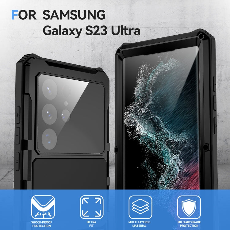 For Samsung Galaxy S22 Ultra 5G R-JUST RJ-56 3rd Gen Life Waterproof Dustproof Shockproof Phone Case(Black) - Galaxy S22 Ultra 5G Cases by R-JUST | Online Shopping South Africa | PMC TechLife | Buy Now Pay Later Mobicred