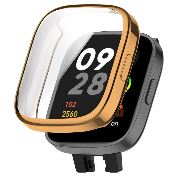 For Redmi Watch 3 Full Coverage TPU Electroplating Watch Protective Case(Rose Gold) - Smart Wear by PMC TechLife | Online Shopping South Africa | PMC TechLife