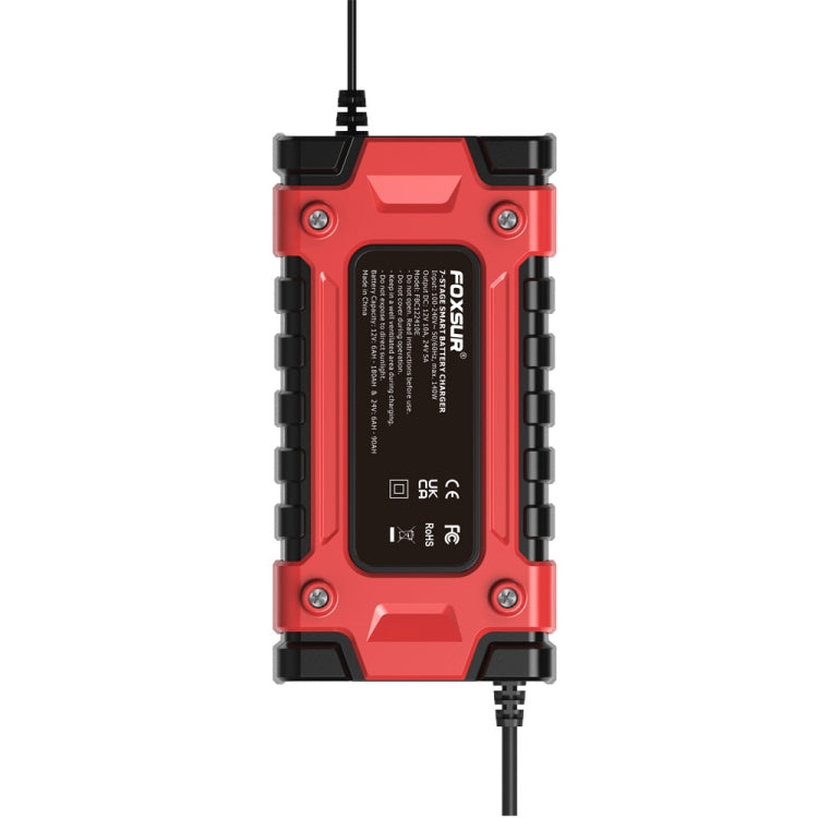 FOXSUR 12V / 24V / 10A Car / Motorcycle Battery Smart Repair Lead-acid Battery Charger, Plug Type:UK Plug - free shipping - PMC TechLife - Order now!