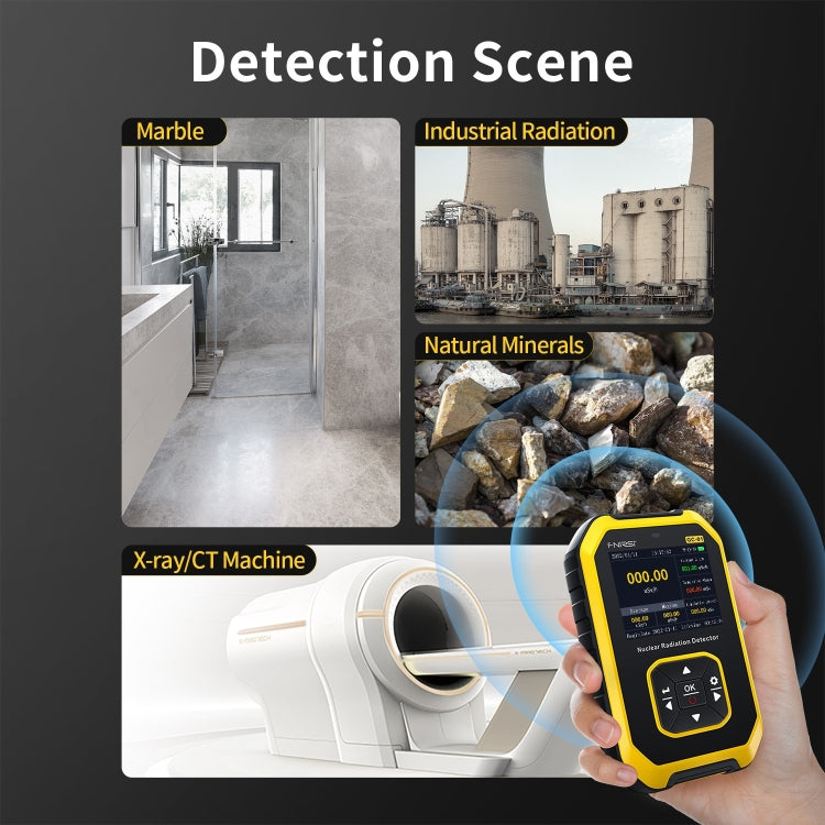 Fnirsi GC01 Home Lndustrial Marble Radioactive X / Y Ray Nuclear Radiation Detector Geiger Counter(Yellow) - free shipping - PMC TechLife - Order now!