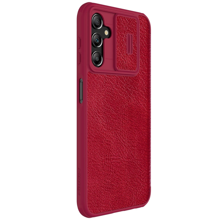 For Samsung Galaxy A14 4G NILLKIN QIN Series Pro Sliding Camera Cover Design Leather Phone Case(Red) - Galaxy Phone Cases by NILLKIN | Online Shopping South Africa | PMC TechLife