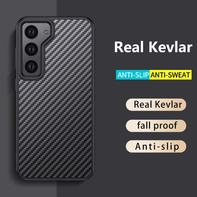 For Samsung Galaxy S23 5G wlons Magsafe Carbon Fiber Kevlar TPU Phone Case(Black) - free shipping - PMC TechLife - Order now!