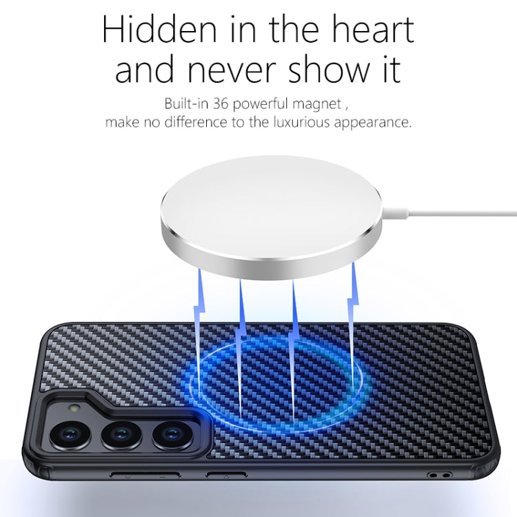 For Samsung Galaxy S23 5G wlons Magsafe Carbon Fiber Kevlar TPU Phone Case(Black) - free shipping - PMC TechLife - Order now!