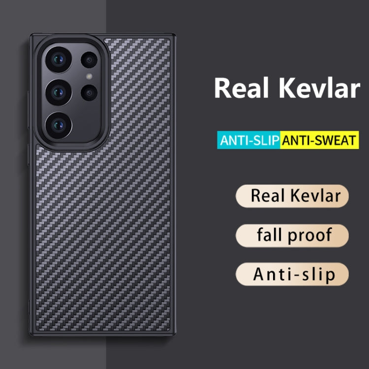 For Samsung Galaxy S23 Ultra 5G wlons Magsafe Carbon Fiber Kevlar TPU Phone Case(Black) - Galaxy S23 Ultra 5G Cases by wlons | Online Shopping South Africa | PMC TechLife | Buy Now Pay Later Mobicred