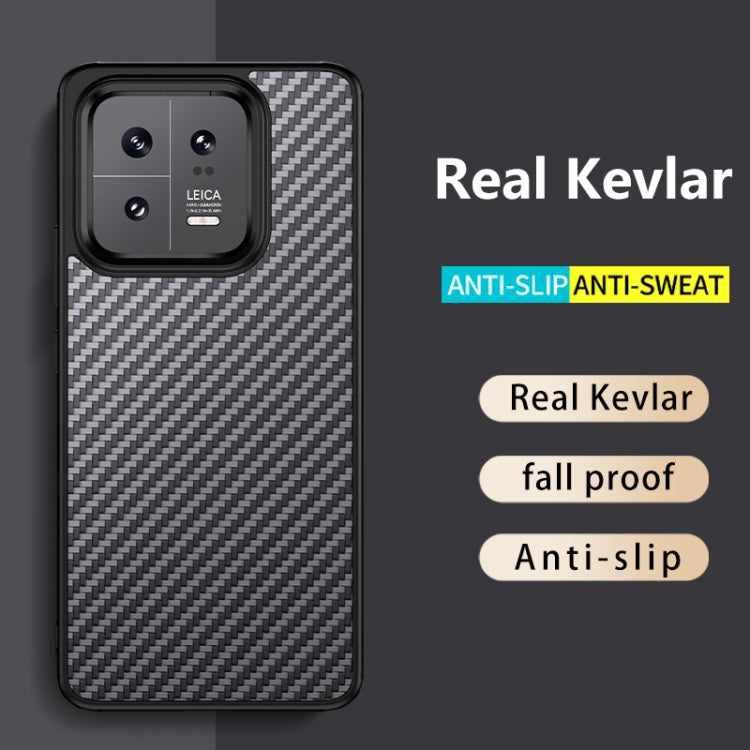 For Xiaomi 13 wlons Magsafe Carbon Fiber Kevlar TPU Phone Case(Black) - Xiaomi Cases by wlons | Online Shopping South Africa | PMC TechLife | Buy Now Pay Later Mobicred