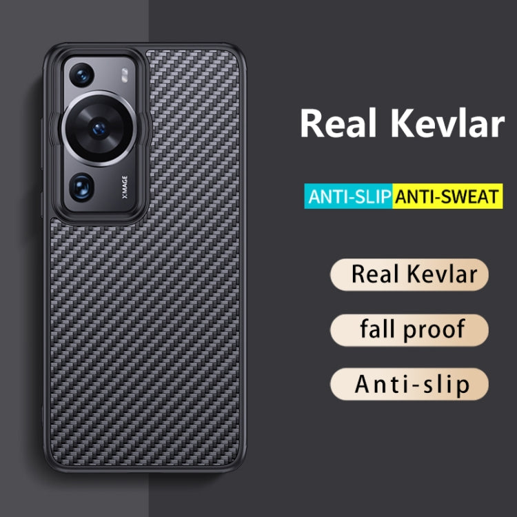 For Huawei P60 Pro wlons Magsafe Carbon Fiber Kevlar TPU Phone Case(Black) - Huawei Cases by wlons | Online Shopping South Africa | PMC TechLife | Buy Now Pay Later Mobicred