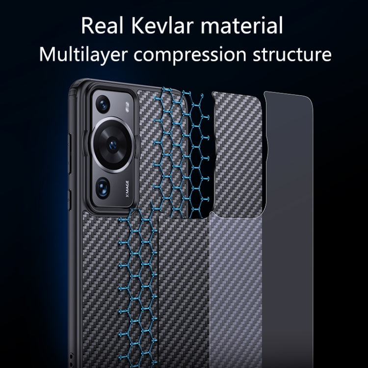 For Huawei P60 Pro wlons Magsafe Carbon Fiber Kevlar TPU Phone Case(Black) - Huawei Cases by wlons | Online Shopping South Africa | PMC TechLife | Buy Now Pay Later Mobicred