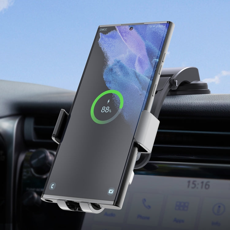 For Samsung Galaxy Z Flip4 / 3 C36 Fan Cooling Dual Coil Car Phone Holder Wireless Charger - Wireless Charger Holders by PMC TechLife | Online Shopping South Africa | PMC TechLife