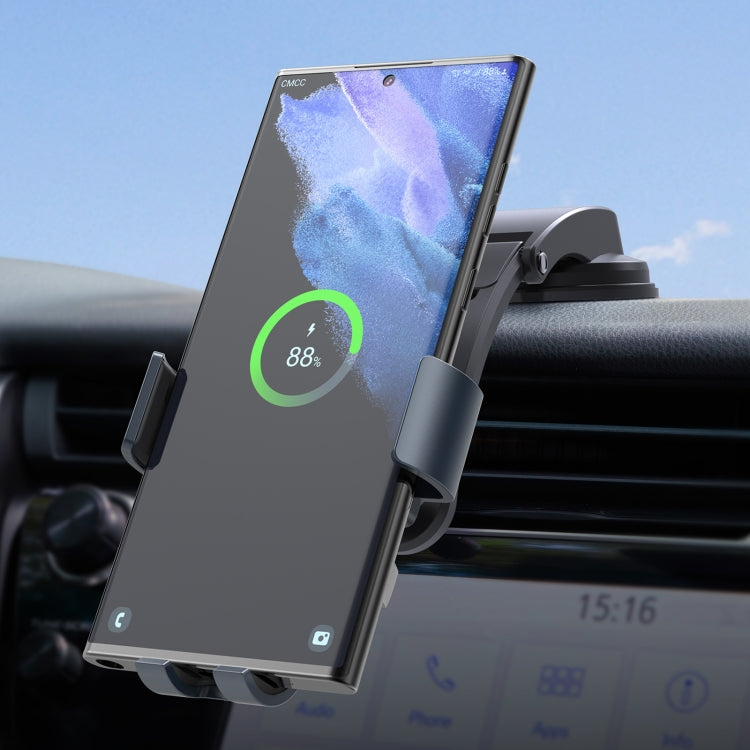 For Samsung Galaxy Z Flip4 / 3 C37 Fan Cooling Dual Coil Car Phone Holder Wireless Charger - Wireless Charger Holders by PMC TechLife | Online Shopping South Africa | PMC TechLife