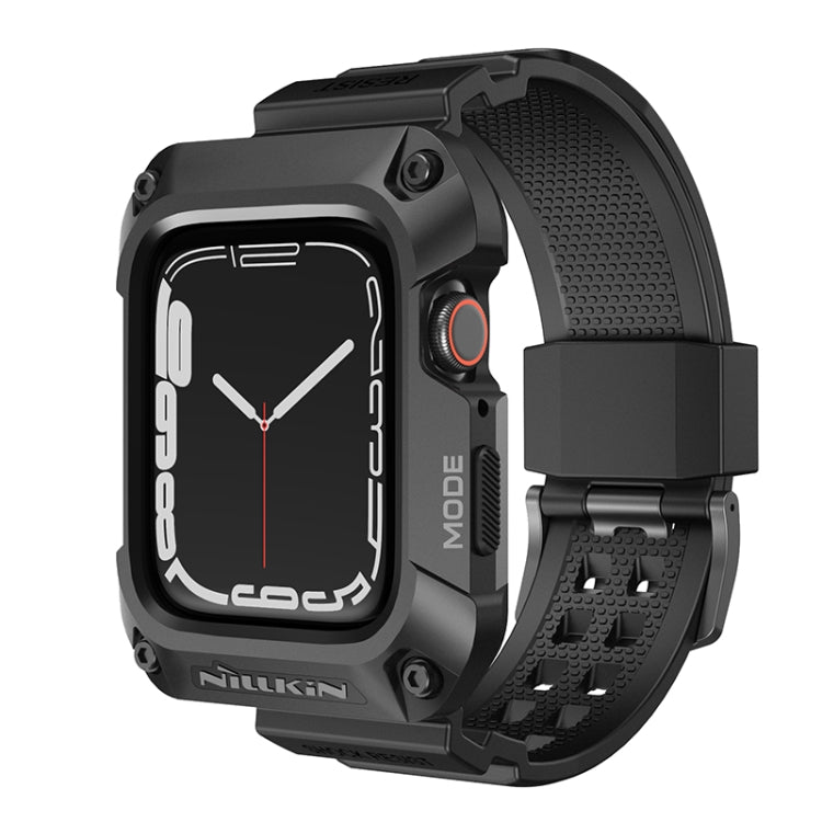 NILLKIN Ruidong Series Alloy + TPU Integrated Watch Band For Apple Watch Series 8&7 45mm(Black) - Watch Bands by NILLKIN | Online Shopping South Africa | PMC TechLife | Buy Now Pay Later Mobicred