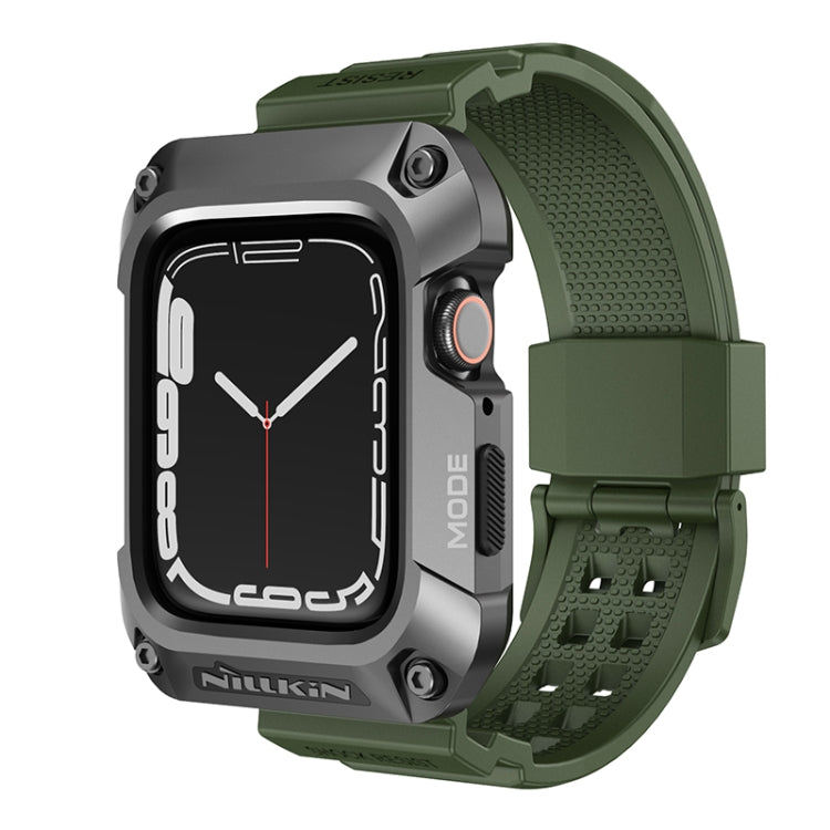NILLKIN Ruidong Series Alloy + TPU Integrated Watch Band For Apple Watch Series 8&7 45mm(Green) - Watch Bands by NILLKIN | Online Shopping South Africa | PMC TechLife | Buy Now Pay Later Mobicred