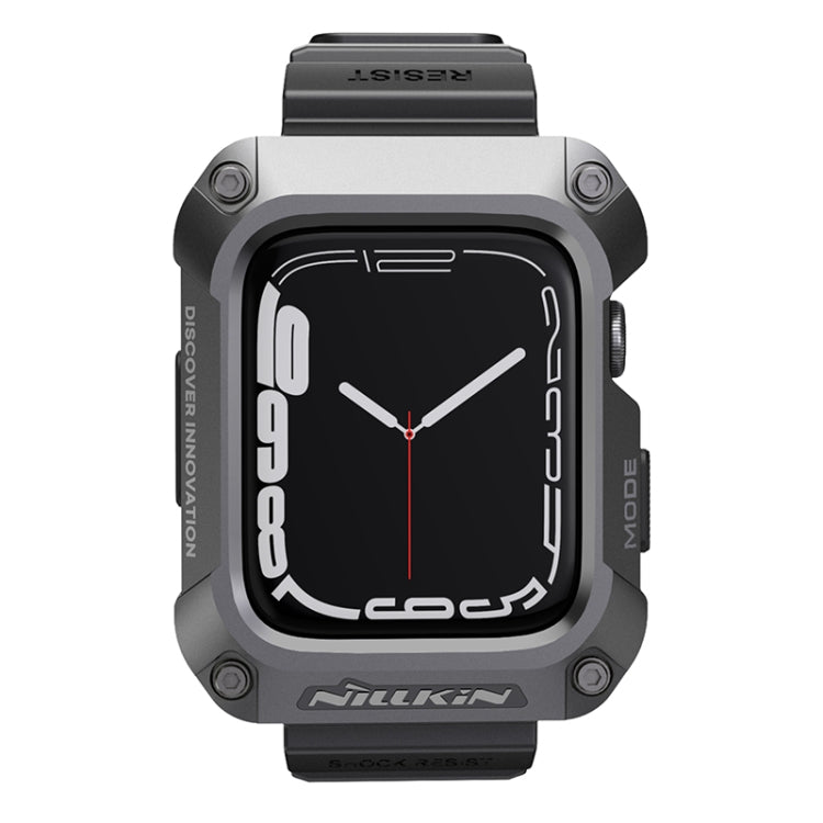 NILLKIN Ruidong Series Alloy + TPU Integrated Watch Band For Apple Watch Series 8&7 45mm(Grey) - Watch Bands by NILLKIN | Online Shopping South Africa | PMC TechLife | Buy Now Pay Later Mobicred