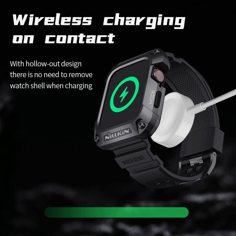 NILLKIN Ruidong Series Alloy + TPU Integrated Watch Band For Apple Watch Series 8&7 45mm(Grey) - Watch Bands by NILLKIN | Online Shopping South Africa | PMC TechLife | Buy Now Pay Later Mobicred