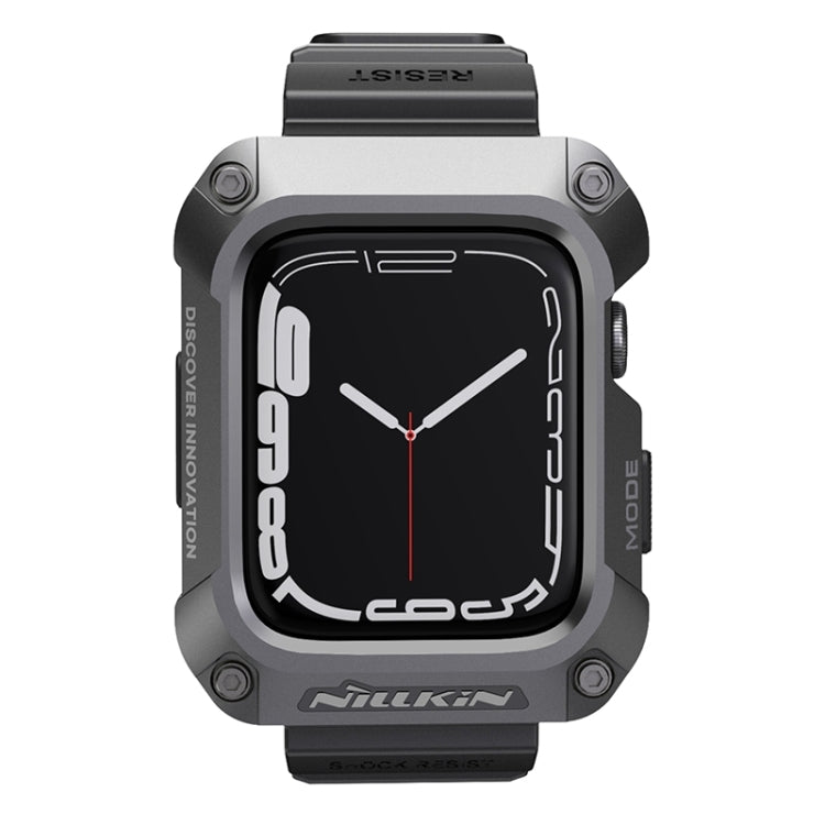 NILLKIN Ruidong Series Alloy + TPU Integrated Watch Band For Apple Watch Series SE 2&6&SE&5&4 44mm(Grey) - free shipping - PMC TechLife - Order now!