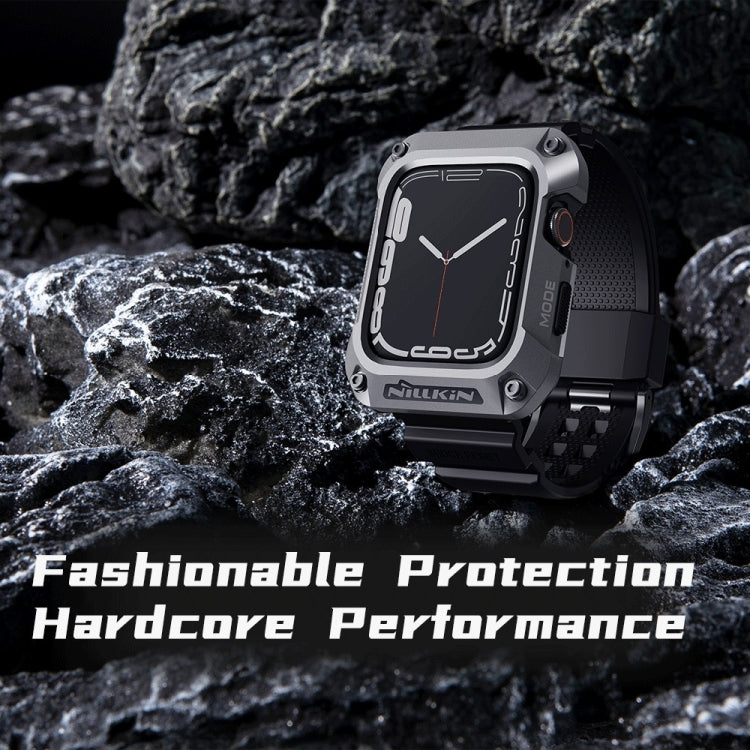 NILLKIN Ruidong Series Alloy + TPU Integrated Watch Band For Apple Watch Series SE 2&6&SE&5&4 44mm(Grey) - free shipping - PMC TechLife - Order now!