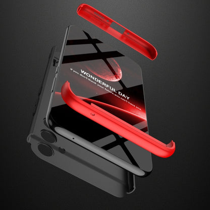 For Samsung Galaxy A34 5G GKK Three Stage Splicing Full Coverage PC Phone Case with Stand(Black Red) - Galaxy Phone Cases by GKK | Online Shopping South Africa | PMC Jewellery