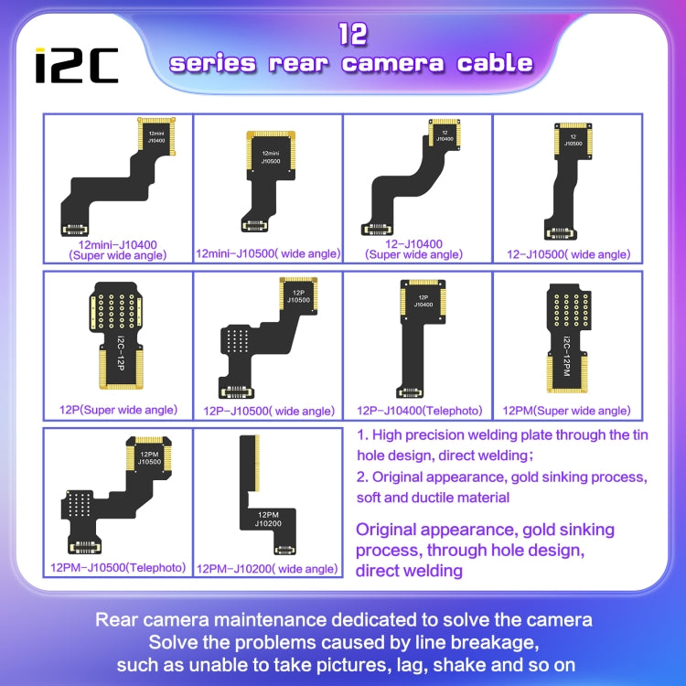 For iPhone XR J3900 i2C Back Facing Wide Camera Cable - Flex Cable by PMC TechLife | Online Shopping South Africa | PMC TechLife
