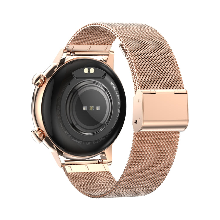 HK39 1.1 inch Smart Stainless Steel Band Watch Support Bluetooth Call/Blood Oxygen Monitoring(Gold) - Smart Wear by PMC Jewellery | Online Shopping South Africa | PMC Jewellery