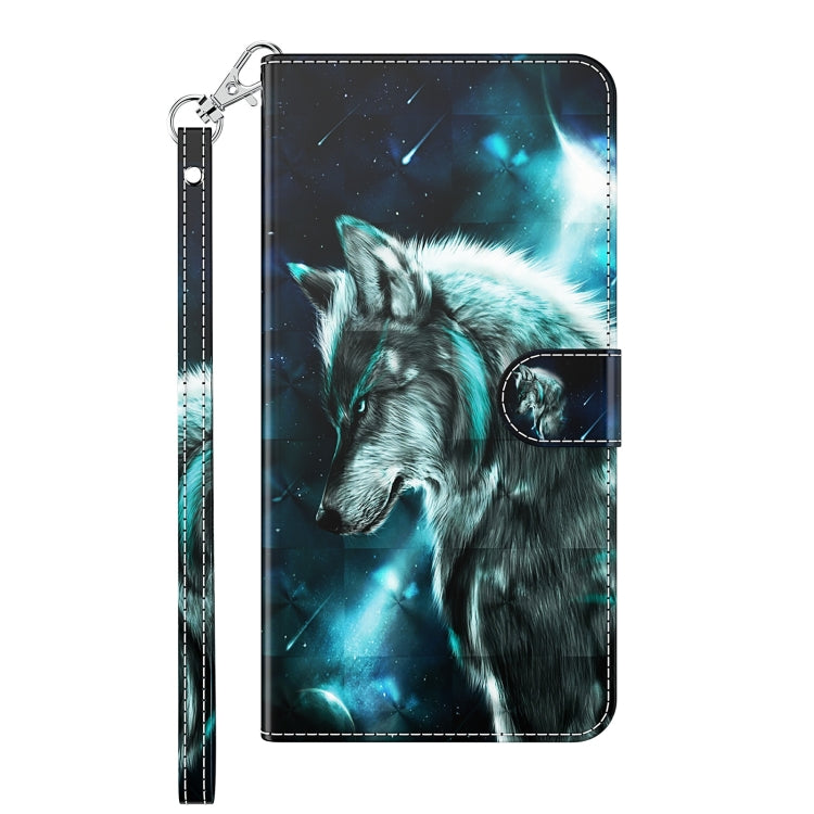 For Xiaomi Redmi Note 12 4G Global 3D Painting Pattern Flip Leather Phone Case(Wolf) - Note 12 Cases by PMC Jewellery | Online Shopping South Africa | PMC Jewellery