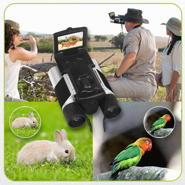 DT10 10x25 2 inch LCD Screen 2.5K Binocular Telescope Digital Camera(Silver Black) - Binoculars by PMC Jewellery | Online Shopping South Africa | PMC Jewellery