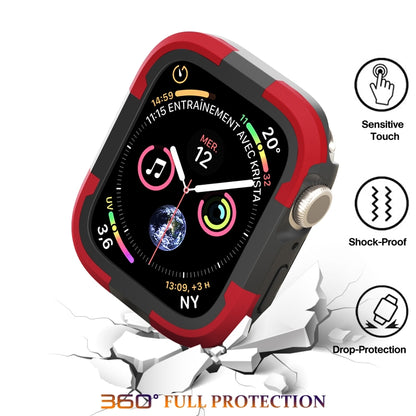 For Apple Watch Series 8 & 7 41mm Armor Frame Watch Case(Red) - Smart Wear by PMC Jewellery | Online Shopping South Africa | PMC Jewellery