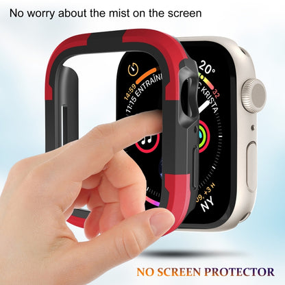 For Apple Watch Series 8 & 7 41mm Armor Frame Watch Case(Red) - Smart Wear by PMC Jewellery | Online Shopping South Africa | PMC Jewellery