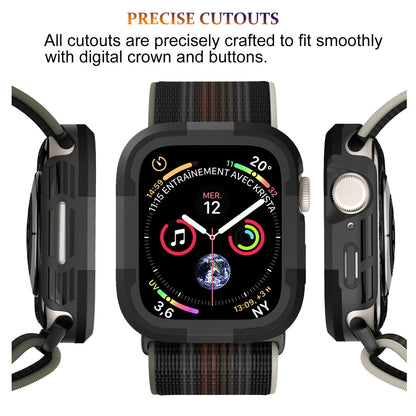 For Apple Watch Series SE 2&6&SE&5&4 44mm Armor Frame Watch Case(Black) - Smart Wear by PMC Jewellery | Online Shopping South Africa | PMC Jewellery