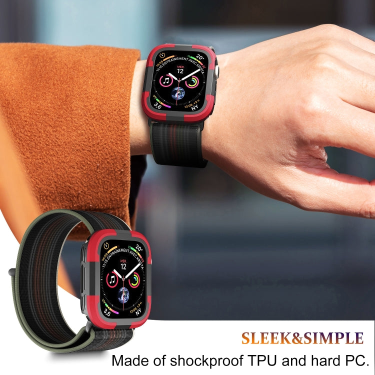 For Apple Watch Series SE 2&6&SE&5&4 44mm Armor Frame Watch Case(Red) - Smart Wear by PMC TechLife | Online Shopping South Africa | PMC TechLife