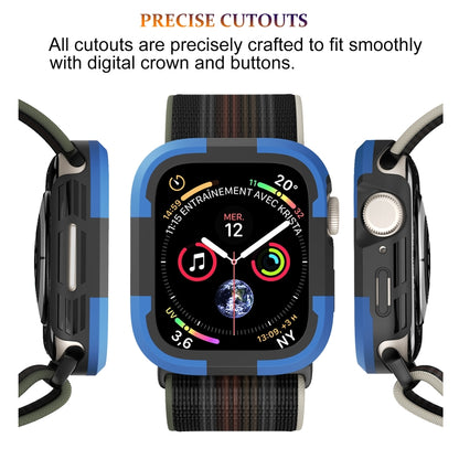 For Apple Watch Ultra 49mm Armor Frame Watch Case(Blue) - Smart Wear by PMC Jewellery | Online Shopping South Africa | PMC Jewellery