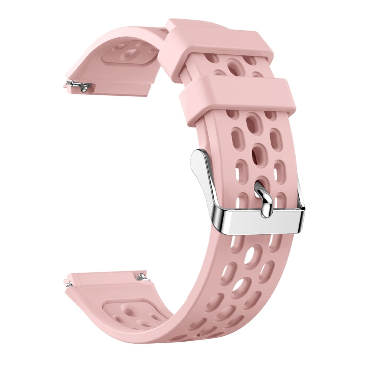 For Huawei Watch GT 2e Solid Color Round Hole Silicone Watch Band(Pink) - Smart Wear by PMC Jewellery | Online Shopping South Africa | PMC Jewellery