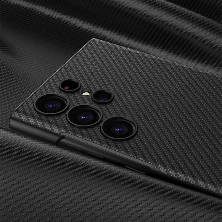 For Samsung Galaxy S23 Ultra 5G GKK Triumph Ultra-Thin Plain Leather Phone Case with Holder(Green) - free shipping - PMC TechLife - Order now!