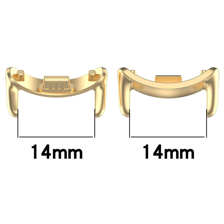 For Xiaomi Mi Band 8 1 Pair Stainless steel Metal Watch Band Connector(Gold) -  by PMC TechLife | Online Shopping South Africa | PMC TechLife