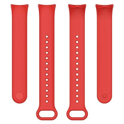 For Xiaomi Mi Band 8 Solid Color Silicone Plug Replacement Watch Band(Red) - Smart Wear by PMC Jewellery | Online Shopping South Africa | PMC Jewellery