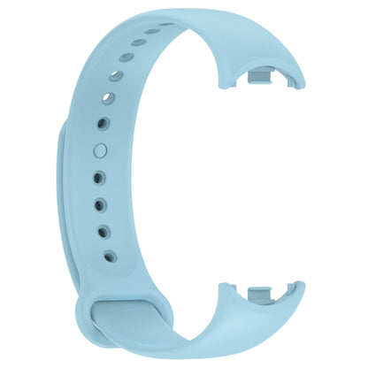 For Xiaomi Mi Band 8 Solid Color Silicone Plug Replacement Watch Band(Blue) - Smart Wear by PMC Jewellery | Online Shopping South Africa | PMC Jewellery