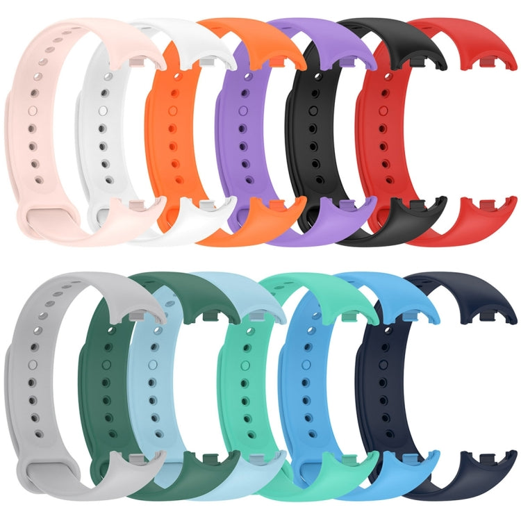 For Xiaomi Mi Band 8 Solid Color Silicone Plug Replacement Watch Band(Sky Blue) - Smart Wear by PMC TechLife | Online Shopping South Africa | PMC TechLife