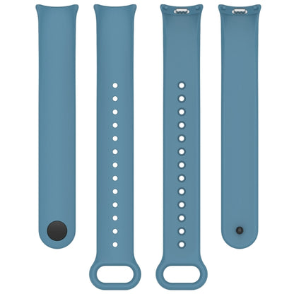 For Xiaomi Mi Band 8 Solid Color Stainless Steel Plug Replacement Watch Band (Blue) - Watch Bands by PMC Jewellery | Online Shopping South Africa | PMC Jewellery