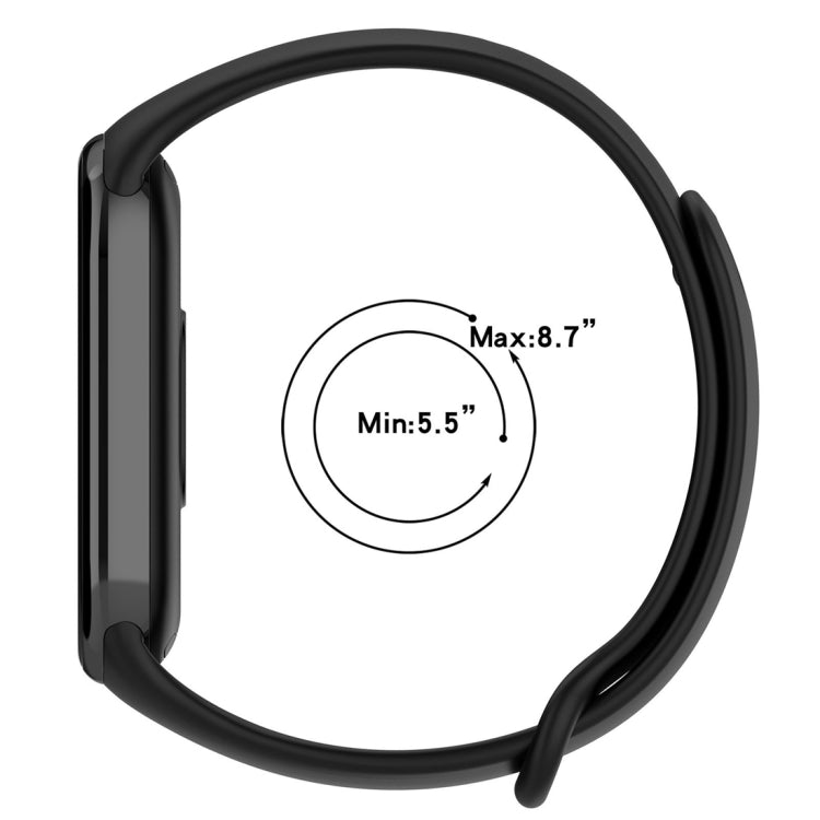For Xiaomi Mi Band 8 Solid Color Stainless Steel Plug Replacement Watch Band (Wine Red) - Watch Bands by PMC TechLife | Online Shopping South Africa | PMC TechLife