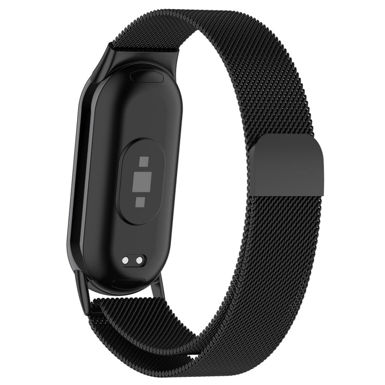 For Xiaomi Mi Band 8 Milanese Metal Watch Band(Black) - Smart Wear by PMC Jewellery | Online Shopping South Africa | PMC Jewellery