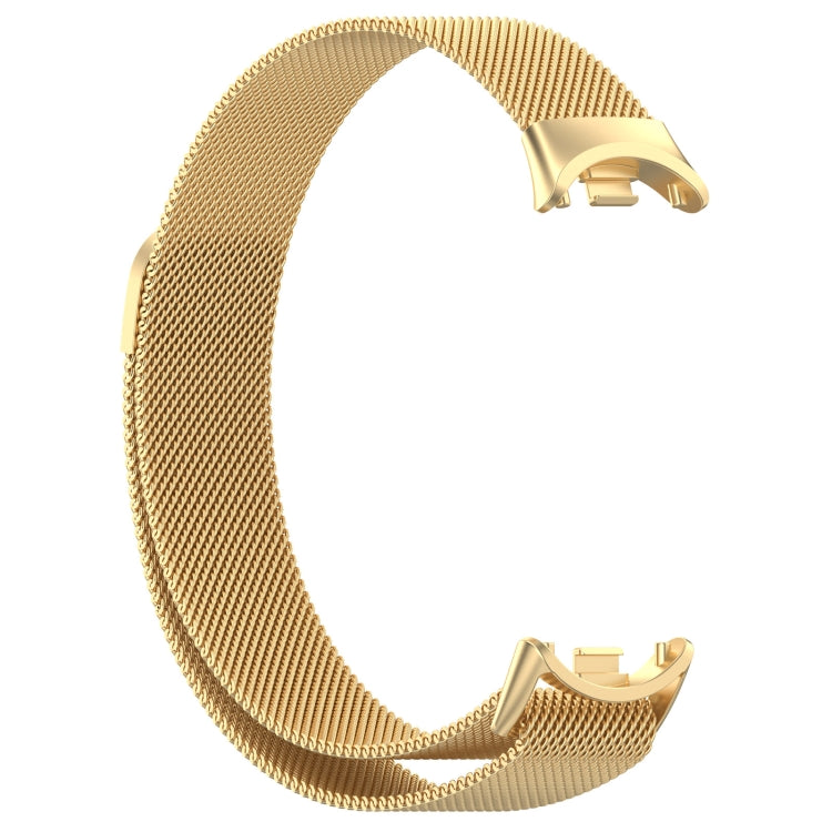 For Xiaomi Mi Band 8 Milanese Metal Watch Band(Gold) - Smart Wear by PMC TechLife | Online Shopping South Africa | PMC TechLife