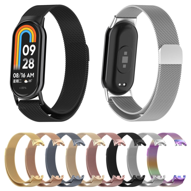 For Xiaomi Mi Band 8 Milanese Metal Watch Band(Colorful) - Smart Wear by PMC TechLife | Online Shopping South Africa | PMC TechLife