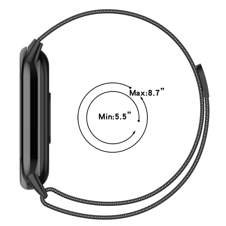 For Xiaomi Mi Band 8 Milanese Metal Watch Band(Rose Pink) - Smart Wear by PMC TechLife | Online Shopping South Africa | PMC TechLife