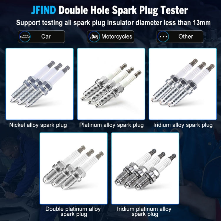JFIND JF109 Car Double Hole Spark Plug Tester(EU Plug) - free shipping - PMC TechLife - Order now!