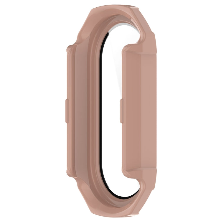 For Xiaomi Mi Band 8 PC + Tempered Glass Integrated Protective Watch Case(Pink) - Smart Wear by PMC TechLife | Online Shopping South Africa | PMC TechLife