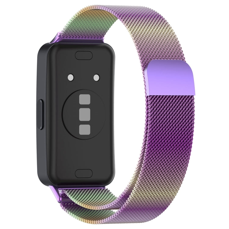 For Huawei Band 8 Milanese Metal Watch Band(Colorful) - Smart Wear by PMC TechLife | Online Shopping South Africa | PMC TechLife