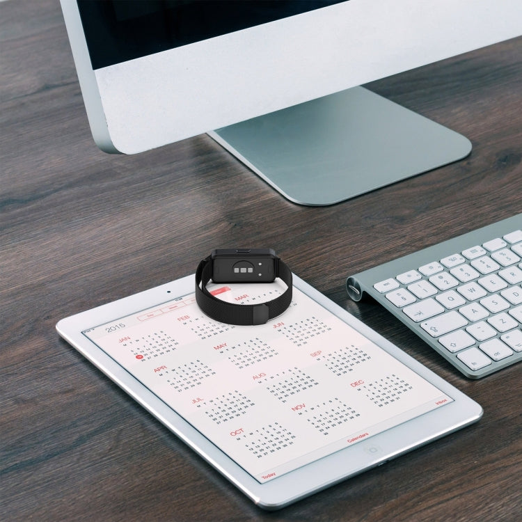 For Huawei Band 10 / 9 / 8 Milanese Metal Watch Band(Black) - Watch Bands by PMC TechLife | Online Shopping South Africa | PMC TechLife | Buy Now Pay Later Mobicred