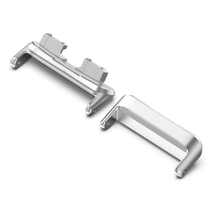 For Huawei Band 8 1 Pair Stainless steel Metal Watch Band Connector(Silver) -  by PMC Jewellery | Online Shopping South Africa | PMC Jewellery