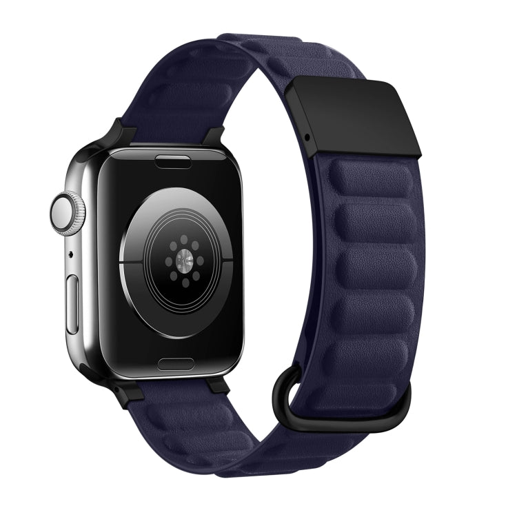 Magnetic Reverse Buckle Watch Band For Apple Watch Series 8&7 45mm(Indigo Blue) - Smart Wear by PMC TechLife | Online Shopping South Africa | PMC TechLife