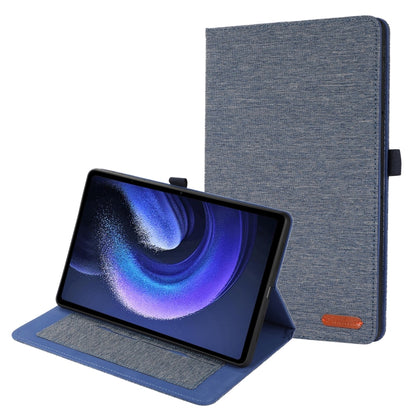 For Xiaomi Pad 6 / Pad 6 Pro Fabric Leather Tablet Case(Blue) -  by PMC Jewellery | Online Shopping South Africa | PMC Jewellery